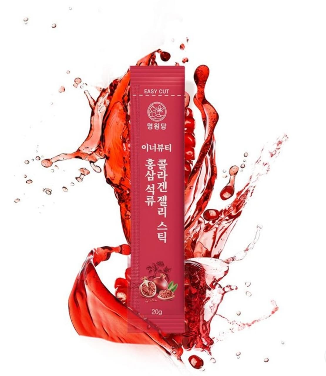 أعواد الكولاجين الفاخرة مع الرمان والجينسنغ، 14 عودًا Premium Pomegranate  ginseng Collagen Stick  14 sticks